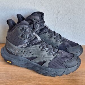 HOKA Anacapa Breeze Mid Hiking Boots Men’s 10 EU 44 Black Trail Shoes Cushion